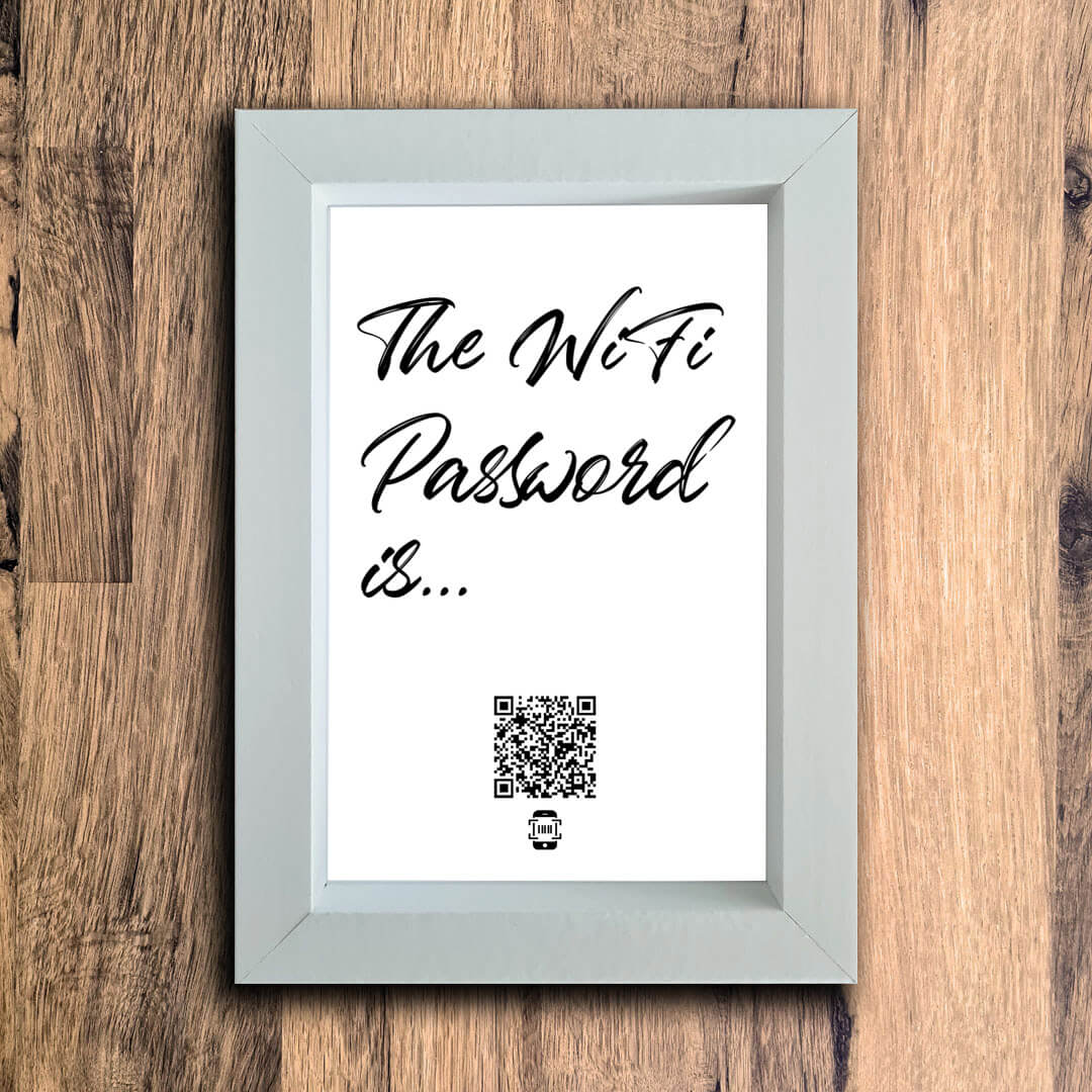 "The WiFi Password Is..." | White | Portrait