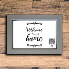 Load image into Gallery viewer, "Welcome To Our Home" Photo Frame | Grey | Landscape