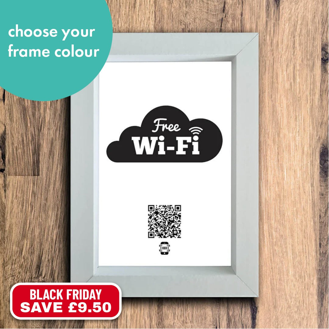 "free wifi" photo frame