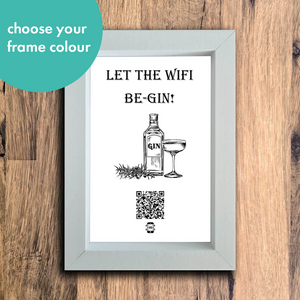 "let the wifi be-gin" photo frame