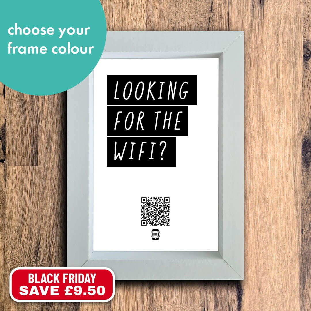 "looking for the wifi?" photo frame