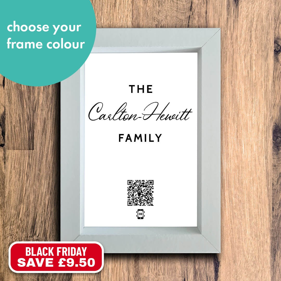 "personalised family name" photo frame