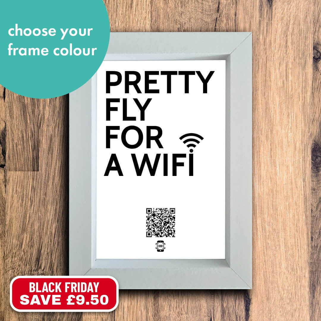 "pretty fly for a wifi" photo frame