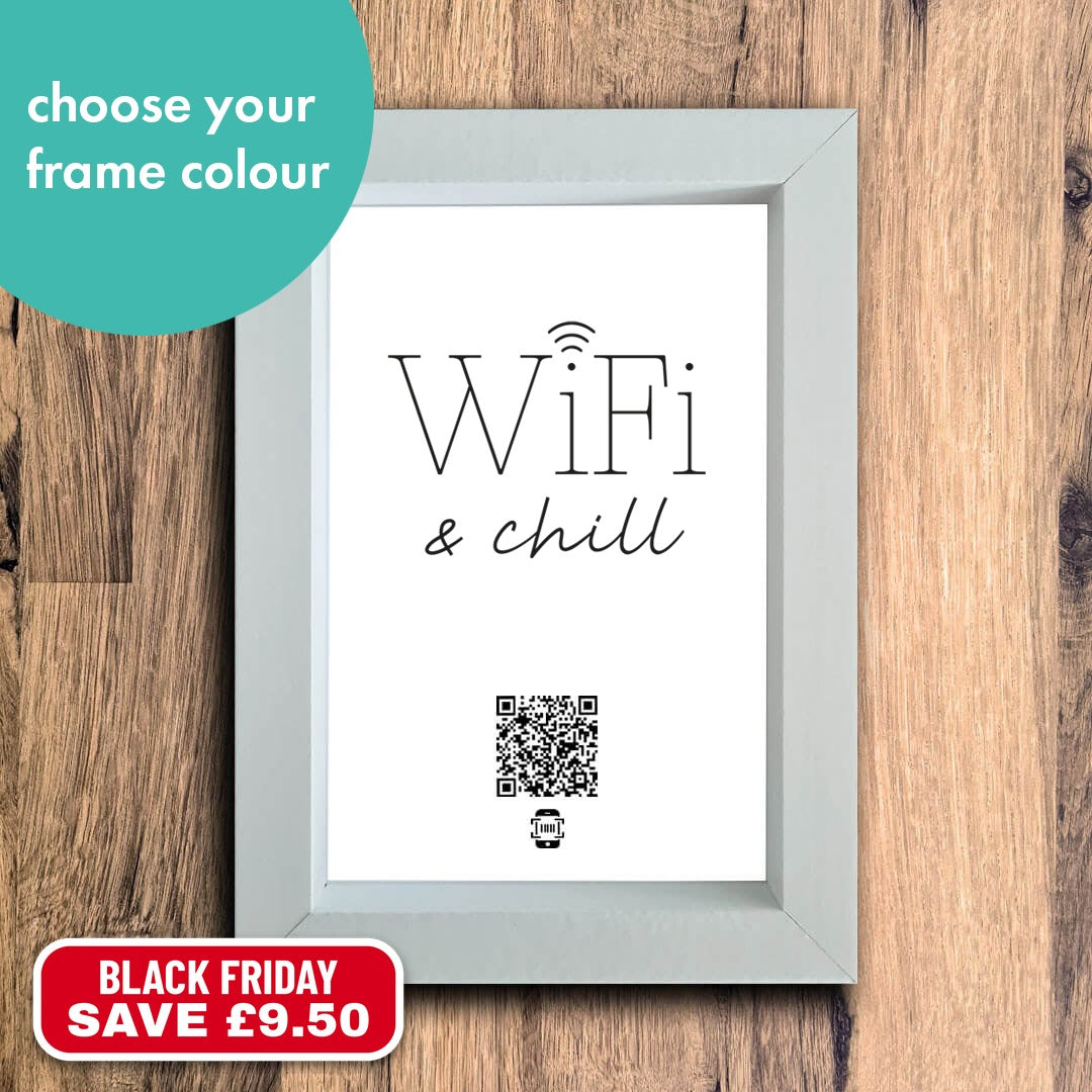 "wifi & chill" photo frame