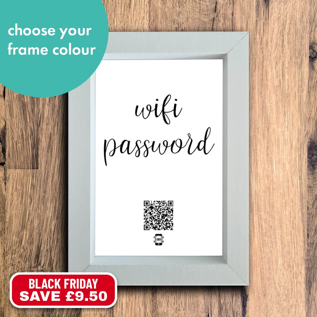 "wifi password" photo frame