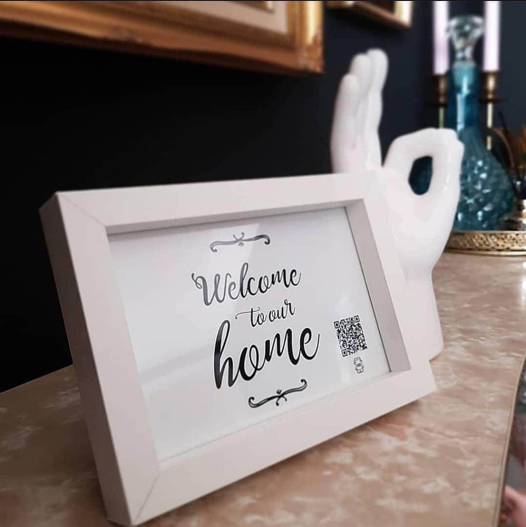 "welcome to our home" photo frame