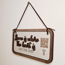 Load image into Gallery viewer, &quot;home is where the heart is&quot; hanging plaque