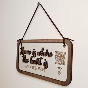 "home is where the heart is" hanging plaque