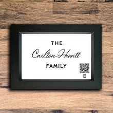 Load image into Gallery viewer, Personalised Family Name Photo Frame | Black | Landscape