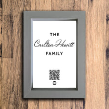Load image into Gallery viewer, Personalised Family Name Photo Frame | Grey | Portrait