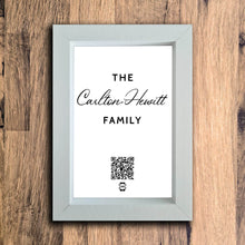 Load image into Gallery viewer, Personalised Family Name Photo Frame | White | Portrait