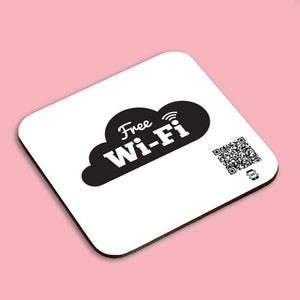 "free wifi" coaster