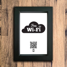 Load image into Gallery viewer, &quot;Free WiFi&quot; Photo Frame | Black | Portrait