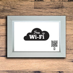 "Free WiFi" Photo Frame | White | Landscape