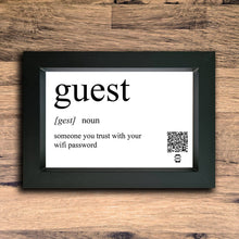 Load image into Gallery viewer, Guest Definition Photo Frame | Black | Landscape