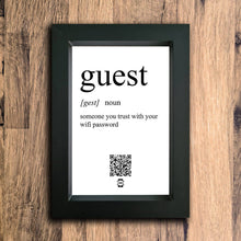 Load image into Gallery viewer, Guest Definition Photo Frame | Black | Portrait
