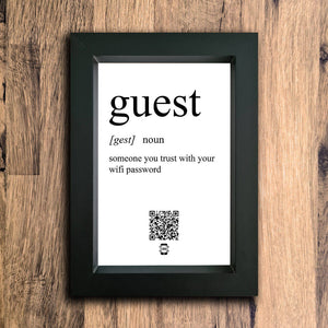 Guest Definition Photo Frame | Black | Portrait