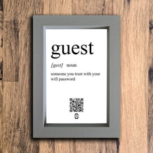 Load image into Gallery viewer, Guest Definition Photo Frame | Grey | Portrait