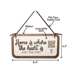 "home is where the heart is" hanging plaque