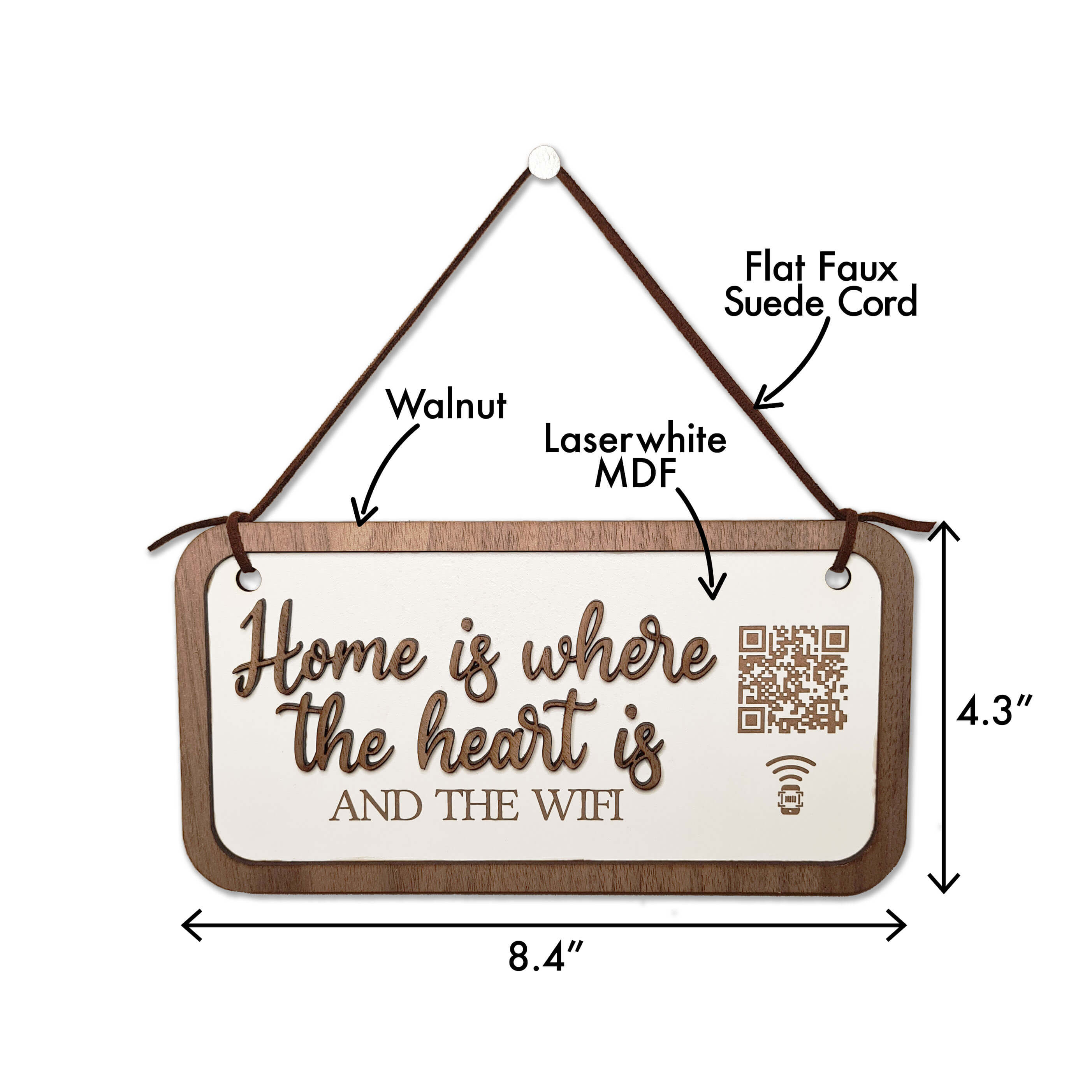 "home is where the heart is" hanging plaque