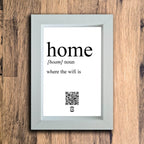 Home Definition Photo Frame | White | Portrait