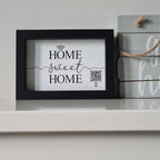 "home sweet home" photo frame