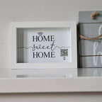 "home sweet home" photo frame