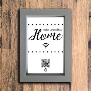 "Make Yourself At Home" Photo Frame | Grey | Portrait