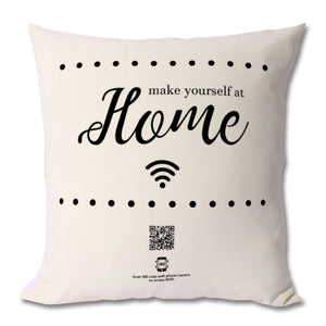 "make yourself at home" cushion