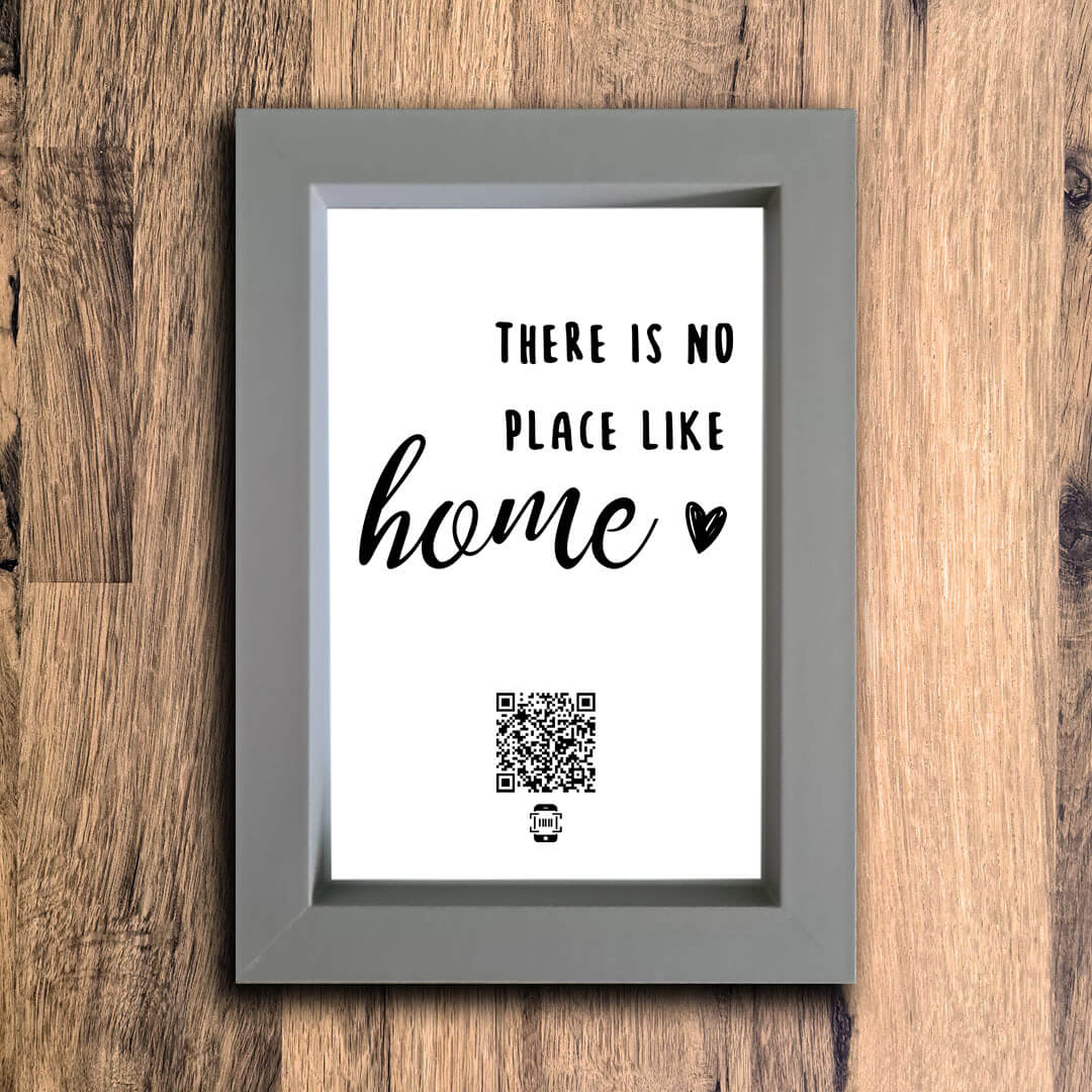 "There Is No Place Like Home" Photo Frame | Grey | Potrait