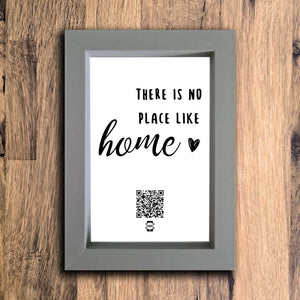"There Is No Place Like Home" Photo Frame | Grey | Potrait