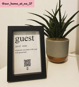 "guest definition" photo frame