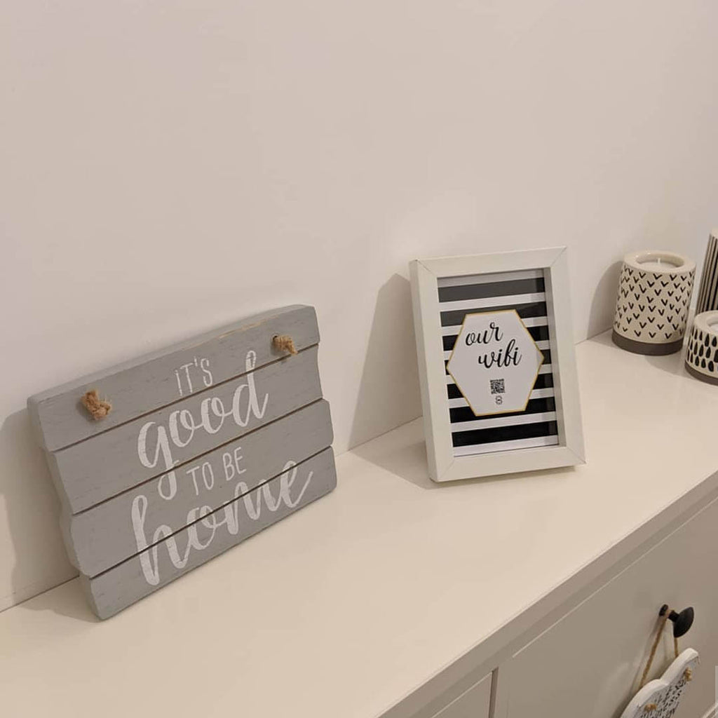 "our wifi" photo frame