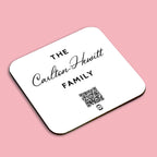personalised family name coaster