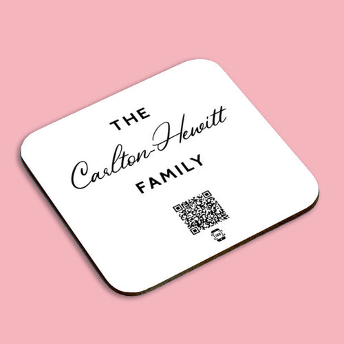 personalised family name coaster