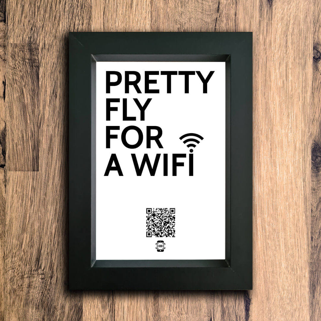 "Pretty Fly For A WiFi" Photo Frame | Black | Portrait