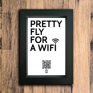 "Pretty Fly For A WiFi" Photo Frame | Black | Portrait