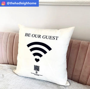 "be our guest" cushion