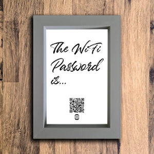 "The WiFi Password Is..." Photo Frame | Grey | Portrait