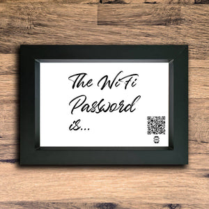 "The WiFi Password Is..." Photo Frame | Black | Landsape