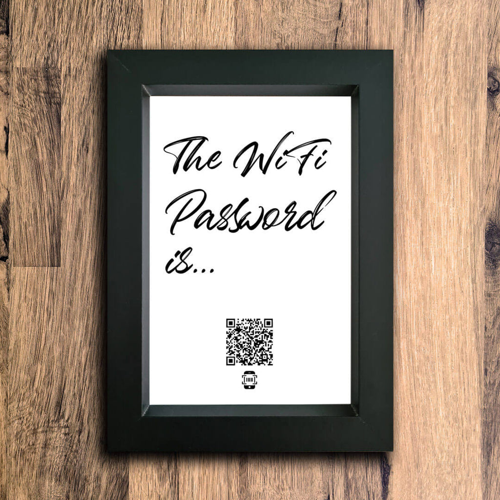"The WiFi Password Is..." | Black | Portrait