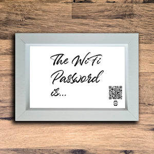 "The WiFi Password Is..." Photo Frame | White | Landscape