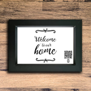 "Welcome To Our Home" Photo Frame | Black | Landscape