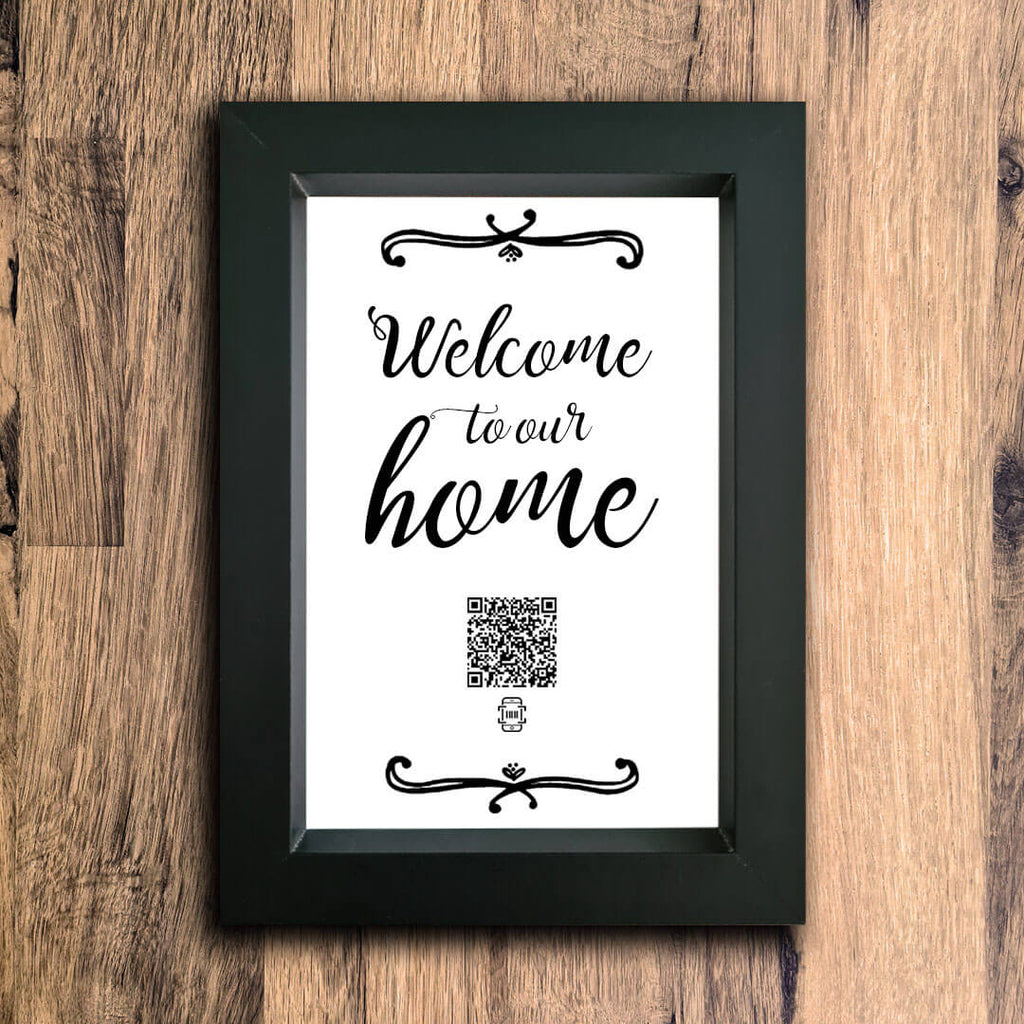"Welcome To Our Home" Photo Frame | Black | Portrait