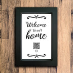 "Welcome To Our Home" Photo Frame | Black | Portrait