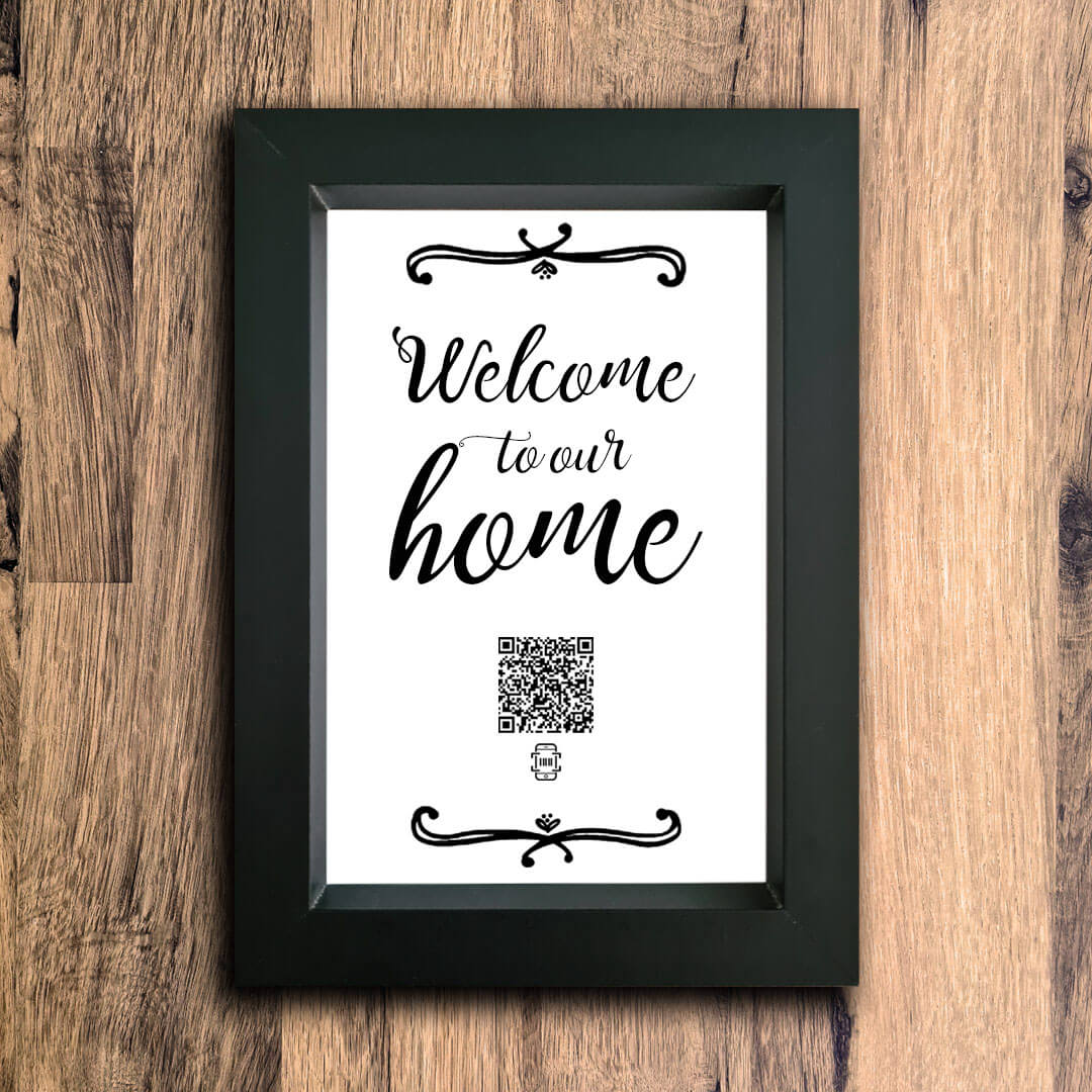 "Welcome To Our Home" Photo Frame | Black | Portrait