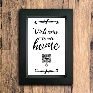 "Welcome To Our Home" Photo Frame | Black | Portrait