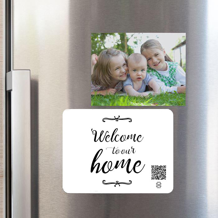 "welcome to our home" fridge magnet
