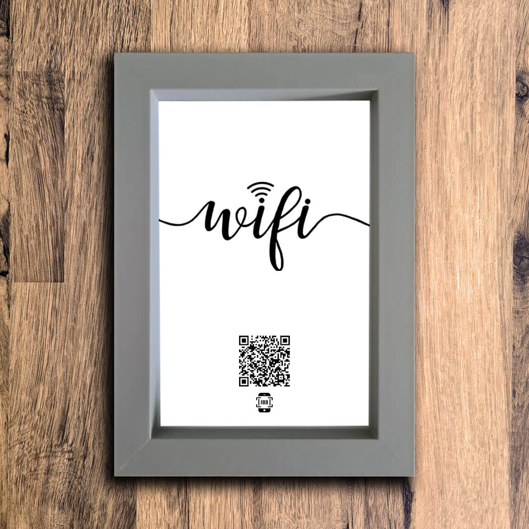 "WiFi" Photo Frame | Grey | Portrait
