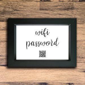 "WiFi Password" Photo Frame | Black | Landscape